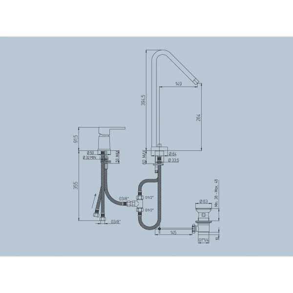 Miscelatore Lavabo con Comando Remoto Serie Sunset - Jacuzzi - immagine 2