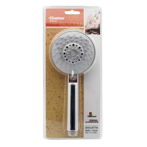 Braccio Doccia Doccetta Anticalcare 5 Getti 1/2 Diam. 100 Universale - immagine 2