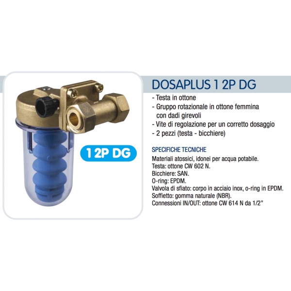 Filtro Anticalcare Caldaia Dosatore Proporzionale Dosaplus 1 in Ottone - Atlas - immagine 3