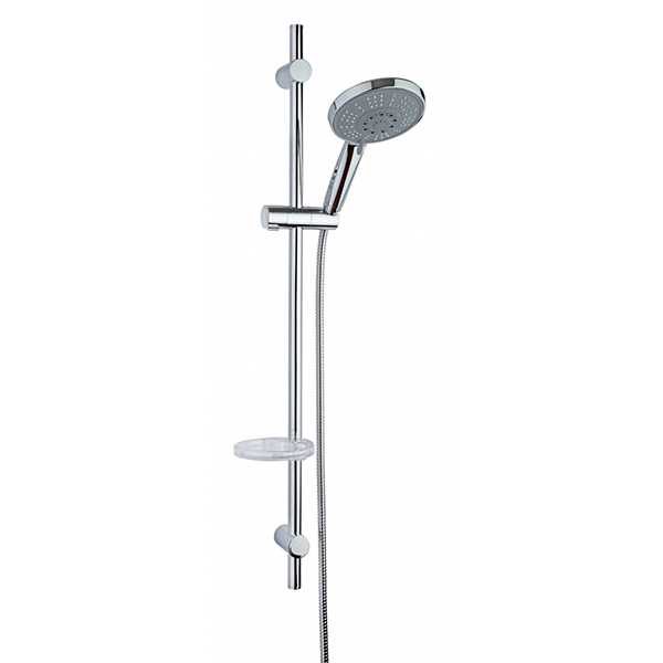 Doccia Saliscendi Mod. Twilight con Portasapone e Doccetta Gigante 5 Getti - Jacuzzi