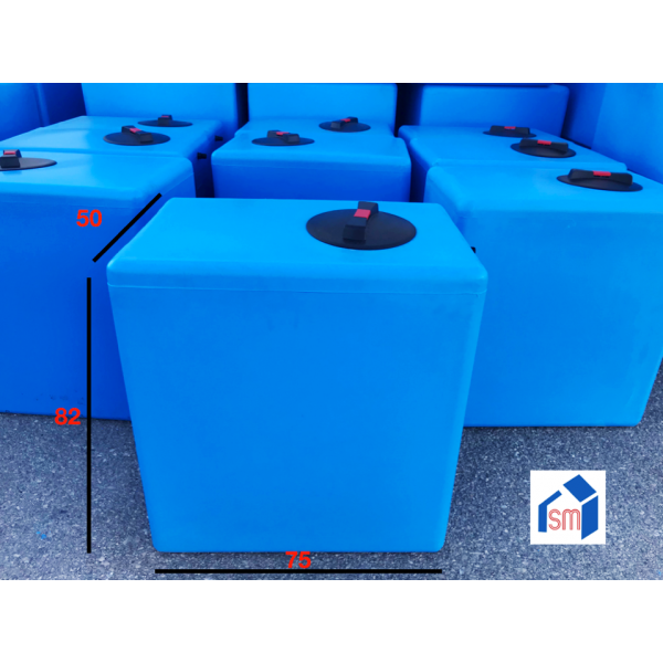 Serbatoio per Acqua Potabile Polietilene Blu Litri 300 Parallelepipedo Verticale - immagine 2