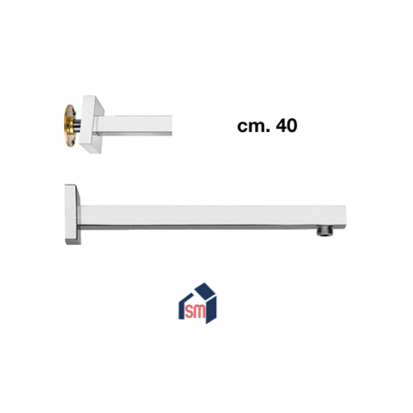 Braccio Doccia a Parete Quadro 25x25 Lunghezza 400 mm - Jacuzzi