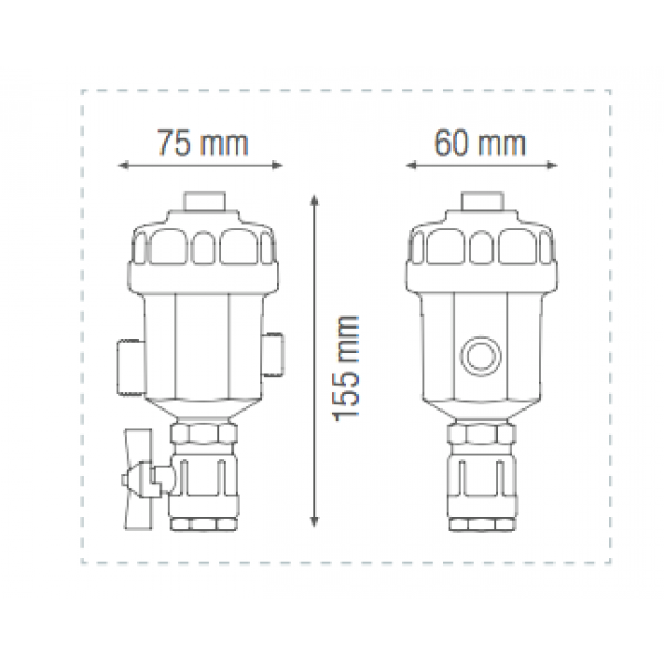 Filtro Defangatore Magnetico FDM 1ME Protezione Caldaia - Atlas - immagine 2