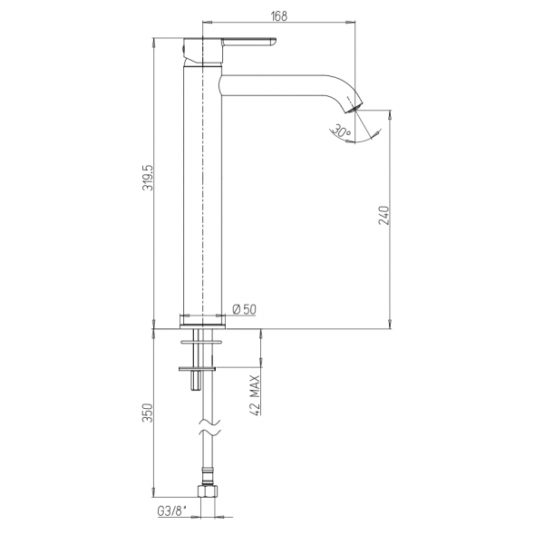 Miscelatore Lavabo Alto Serie Sunset - Jacuzzi - immagine 2