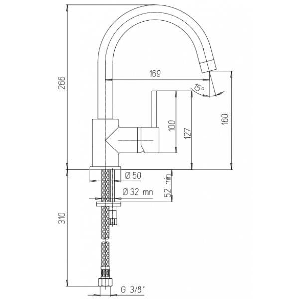 Miscelatore Lavabo Serie Sunset Con Canna Orientabile - Jacuzzi - immagine 2