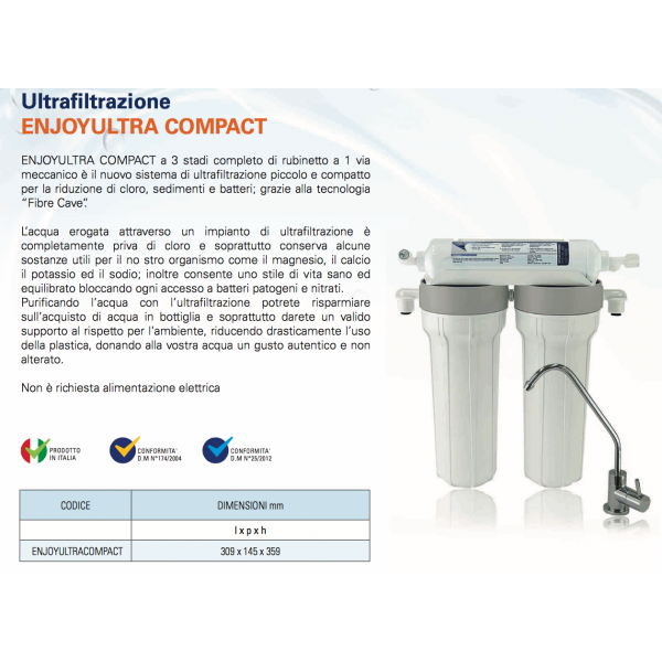 Depuratore Acqua Simplex UF Ultrafiltrazione Completo 3 Stadi - AQUA - immagine 2