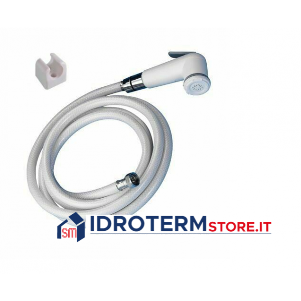 Kit Doccetta Shut Off Shattaf Idroscopino con Flessibile 1/2 e Supporto