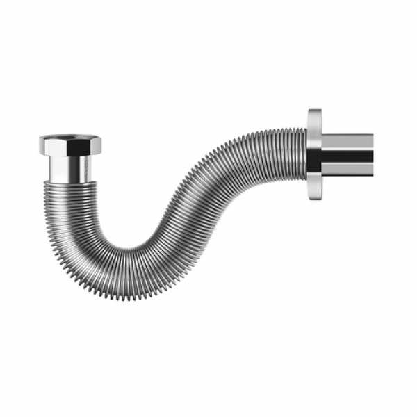 Sifone Flessibile in acciaio inox Da 11/4″ Uscita 32