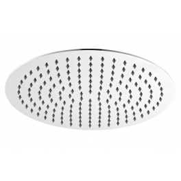 Soffione Doccia in Acciaio Inox Anticalcare Tondo D. 20  con Snodo 1/2 Ultra Slim