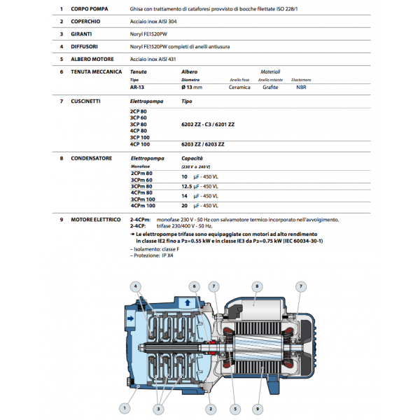 Elettropompa Centrifuga Multigirante Hp 0,75 "silenziosa" 4cpm 80 - Pedrollo - immagine 3