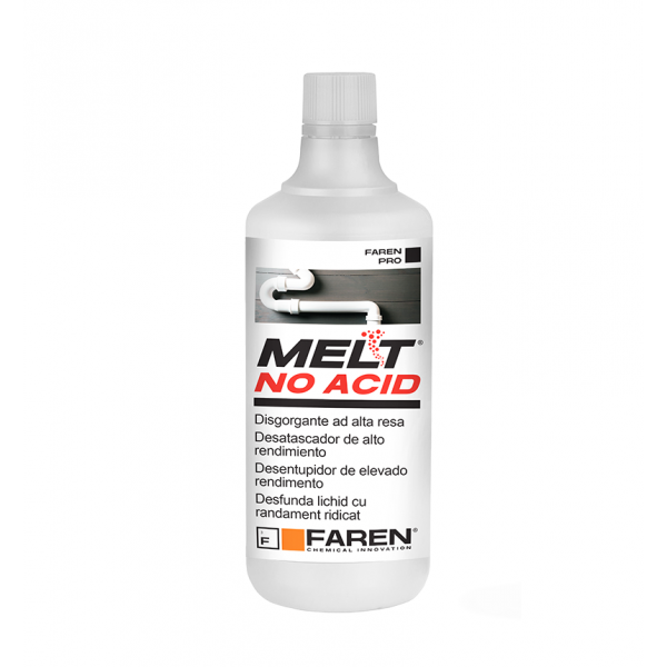 Disgorgante Melt no Acid da 1 Lt, libera lavandini, tubature scarichi intasati - FAREN