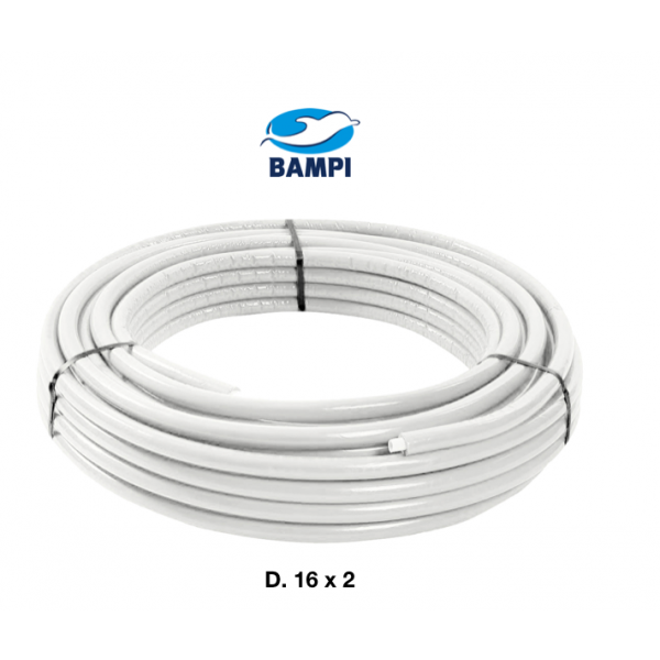 Tubo Multistrato Rivestito Balpex 16x2 Pe-xb Rotolo da 50 Metri Guaina 6mm - Bampi