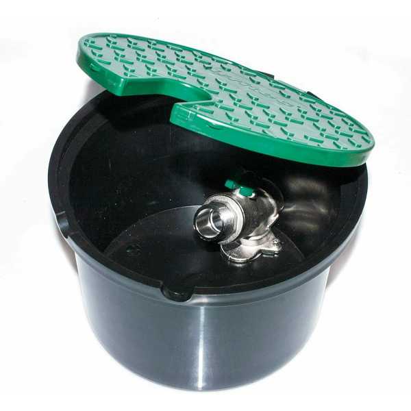 Pozzetto Circolare con Coperchio e Valvola 3/4 Mf in Ottone - Irritec