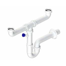 Schläfer 4395101, Sifone Plastica a S Lavandino, Lavabo, Lavello, Bidet  Attacco Universale 11/4 Tubo Scarico diametro Ø32mm in PP bianco Sifone a  S per Bidet 1 1/4 Sifone Plastica Lavandino Bagno 