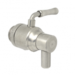 Rubinetto Antigoccia in Acciaio Inox a Leva 1/2 Per Contenitore Fusto Olio