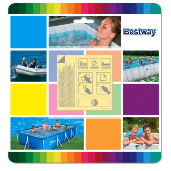 Kit Riparazione per Piscina da 6 X 6 cm Confezione da 10 Pezzi - Bestway