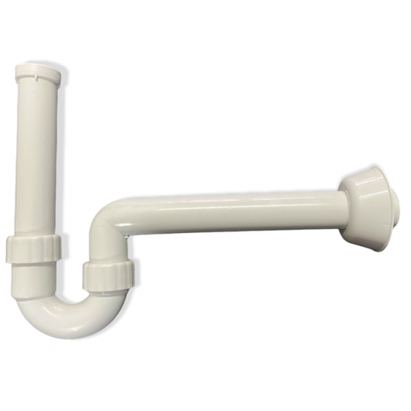 Sifone a "S" 11/4" X 40 Autopulente per Lavabo in ABS Bianco - BAMPI