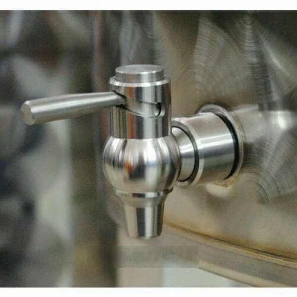 Rubinetto Antigoccia in Acciaio Inox a Leva 1/2 Per Contenitore Fusto Olio - immagine 2