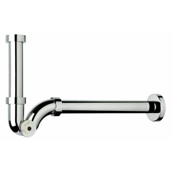 Sifone a "S" 11/4" X 32 per Lavabo e Bidet in ABS Cromato - BAMPI