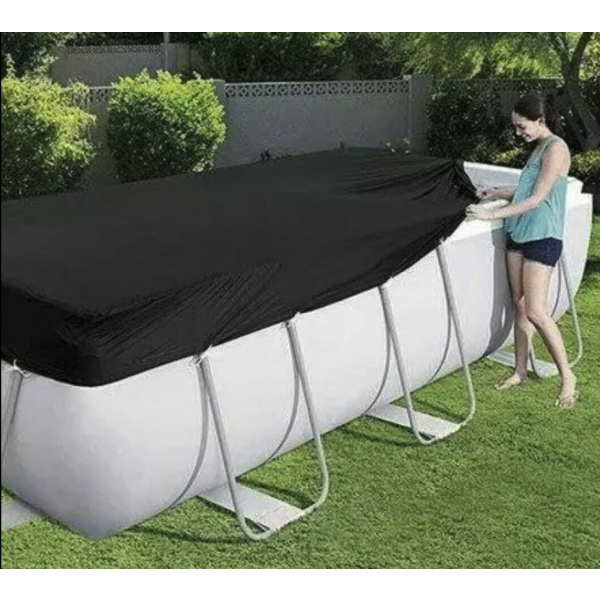 Telo Copertura Piscina in Polietilene con Corde 956 X 488 X 132 cm - Bestway - immagine 2