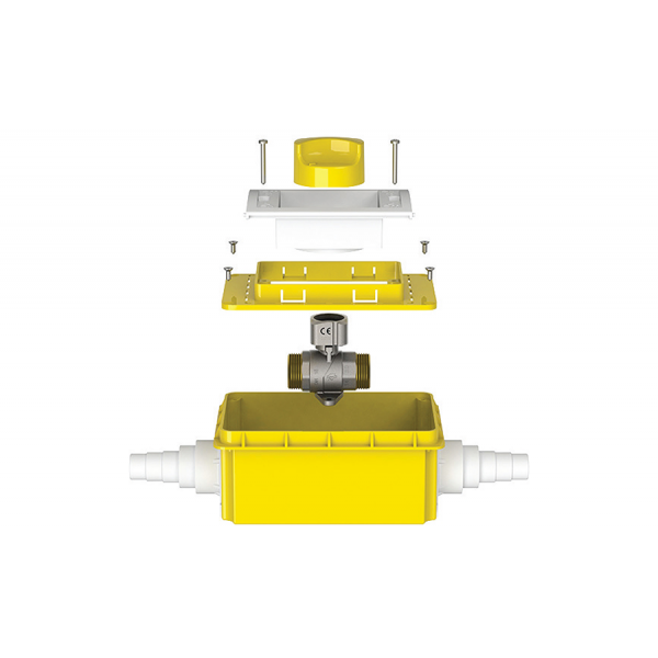 Valvola A Sfera Da Incasso Per Gas Con Box Per Rame o Multistrato - FIV