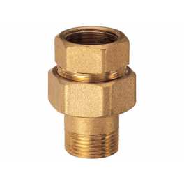 5140 Raccordo a 3 Pezzi Diritto in Ottone Da 1/2 - 3/4 - 1" - FAR