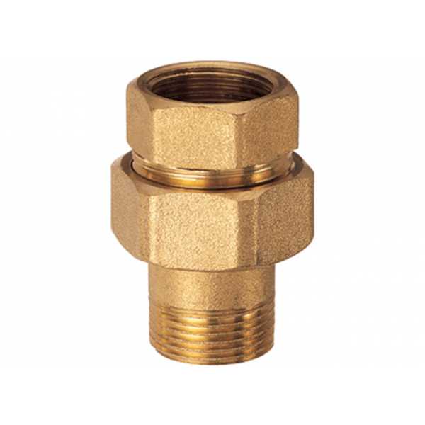 5140 Raccordo a 3 Pezzi Diritto in Ottone Da 1/2 - 3/4 - 1" - FAR