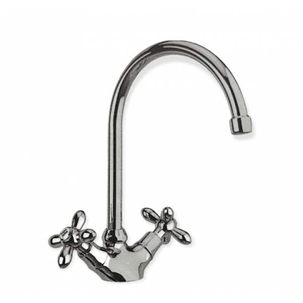 Rubinetto Cucina a Stella Bocca Alta con Canna a Ponte Serie Melody - OIOLI RUBINETTERIE