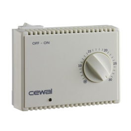 Termostato Ambiente Meccanico Con Spia E Interruttore On-Off Modello RT30 - CEWAL