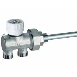 1450 114 Valvola Monobitubo Manuale da 1" DX O SX Con Sonda Per Tubo Multistrato e Rame - FAR