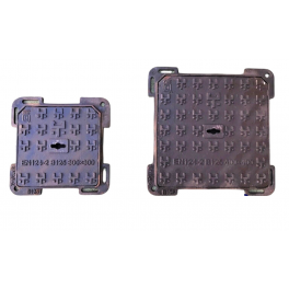 Chiusino Tombino + Telaio in Ghisa 30 x 30 o 40 x 40 Nero B125 EN 124 Carrabile