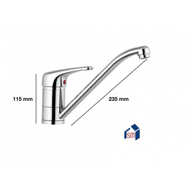 Miscelatore Lavello Cucina Serie Easy Bocca Bassa Orientabile - OIOLI RUBINETTERIE - immagine 2