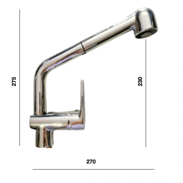 Miscelatore Lavello Cucina Con Doccetta Estraibile Serie Star - OIOLI RUBINETTERIE - immagine 3