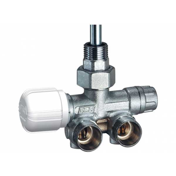 1436 Valvola Mono Bitubo Termostatica Dx a Squadra con Attacco da 1/2 Per Tubo Multistrato e Rame - FAR