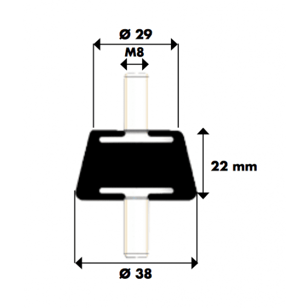 Kit 4 gommini antivibranti per mensola a staffa condizionatore - Niccons - immagine 2