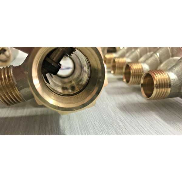 Collettore con rubinetti 3/4 a vitone 2-3-4 vie blu - NTM - immagine 2