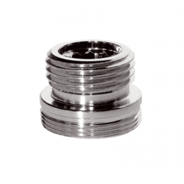 Riduzione aeratore e adattatore in ottone cromato 1/2M - 24M per rubinetti