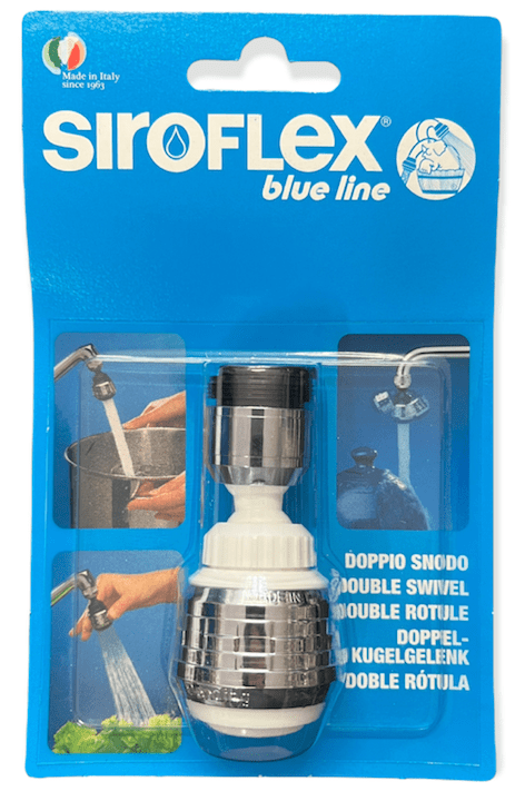 Rompigetto universale per rubinetto, con doppio snodo e funzione aereatore  o doccetta - Siroflex - IDROTERMSTORE