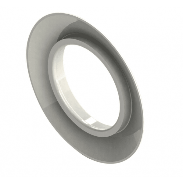 Rosone coprimuro sdoppiato in gomma bianca 60 80 100mm - Stabile - immagine 3