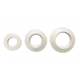 Rosone coprimuro sdoppiato in gomma bianca 60 80 100mm - Stabile