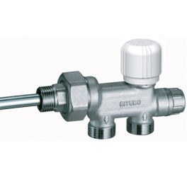 1430 Valvola bitubo termostatizzabile con attacco 3/4 m e sonda 12 mm - FAR