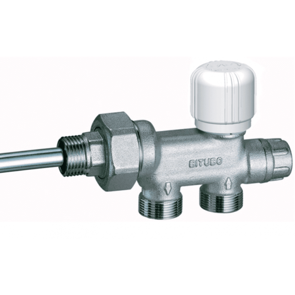 1430 Valvola bitubo termostatizzabile con attacco 3/4 m e sonda 12 mm - FAR