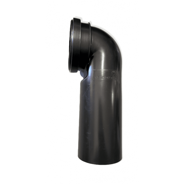 Curva WC tecnica In PE Da 90 nera per sanitari sospesi con guarnizione - BAMPI