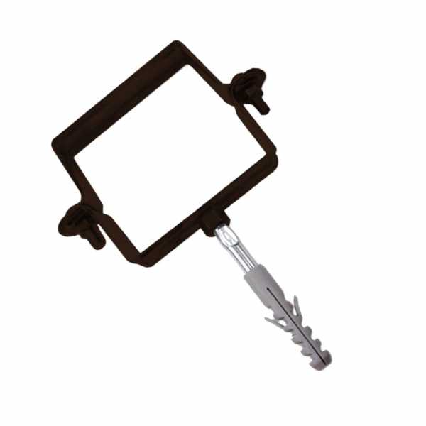 COLLARE QUADRO MARRONE  DA 80 PREVERNICIATO ACCIAIO CON TASSELLO