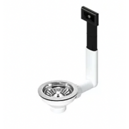 Piletta Basket con Troppo Pieno Foro da 90 - mm114 per Lavello Cucina D. 11/2" con Cestello - Lb Plast