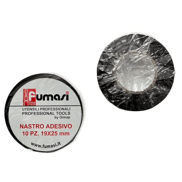 2 Pezzi Nastro Adesivo Isolante Professionale 19 x 25 MM Nero - FUMASI