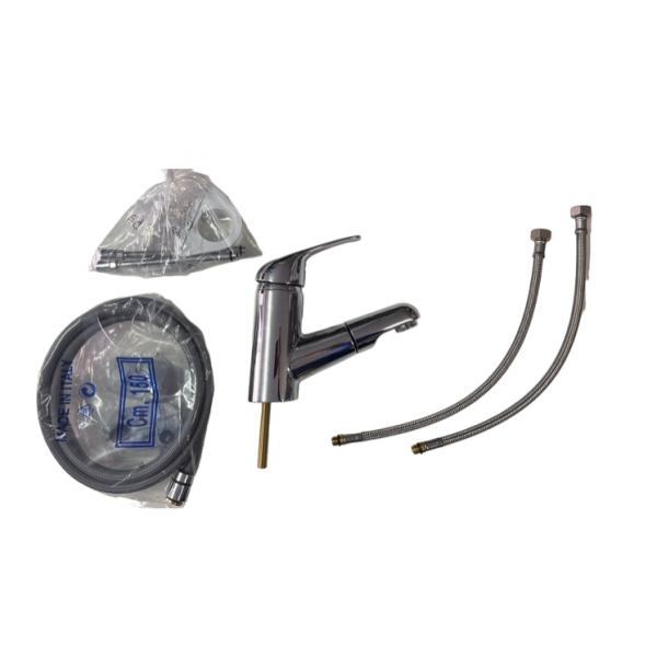 Miscelatore Lavabo con doccetta estraibile Serie Quick - OIOLI RUBINETTERIE