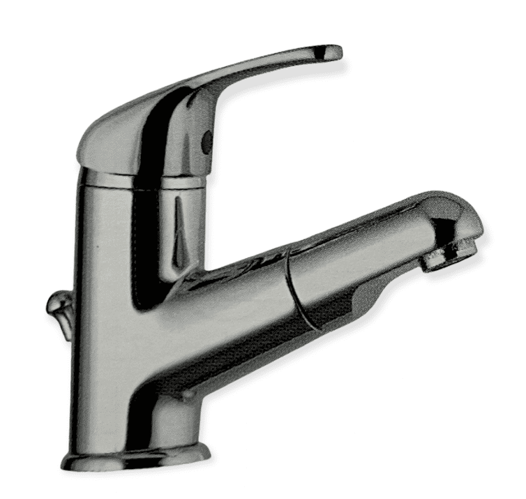 Miscelatore Lavabo con doccetta estraibile Serie Quick Con Piletta