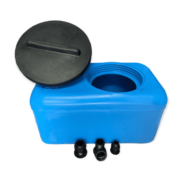 Vaso Di Espansione Serbatoio Acqua SENZA FORI in Polietilene Blu 30 Litri per Riscaldamento - immagine 2