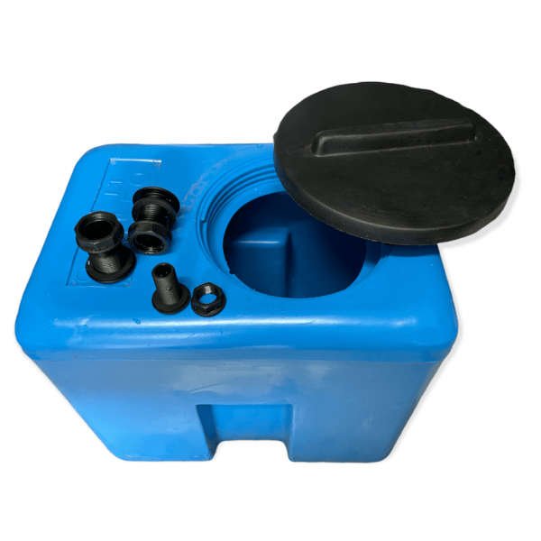 Vaso Di Espansione Serbatoio Acqua SENZA FORI in Polietilene Blu 40 Litri per Riscaldamento - immagine 2